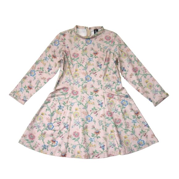 NWT Samantha Pleet Passion Mini in Pink Wallpaper Floral Print Dress 8 - Picture 1 of 7